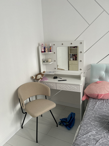 Туалетный столик Ассоль Лайт ТСН-5 белое дерево с зеркалом фото покупателя 1